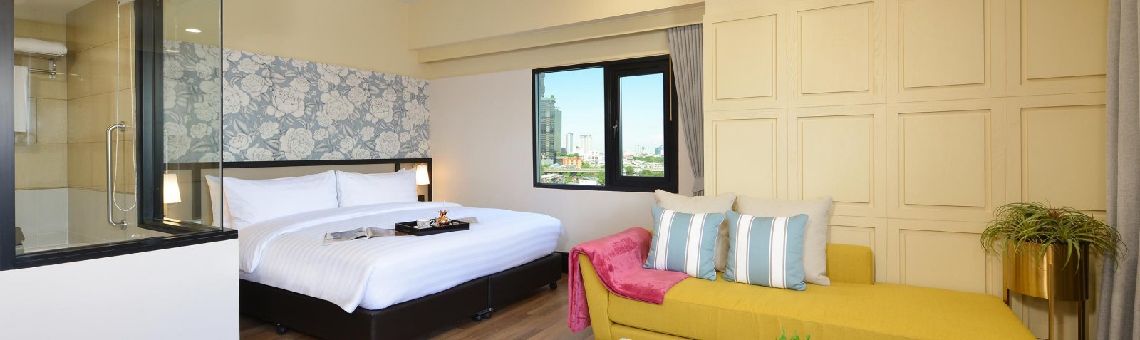 Oakwood Hotel Residence Bangkok พรีเมียร์แบนเนอร์เดสก์ท็อปแบบหนึ่งห้องนอน